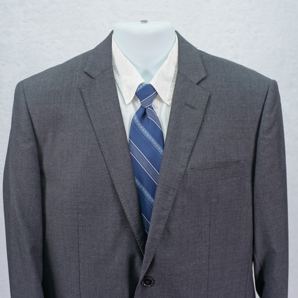 Brooks Brothers Brooksgate Milano Vitale Barberis Canico Wool Gray‎ Blazer 40S